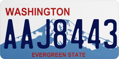 WA license plate AAJ8443