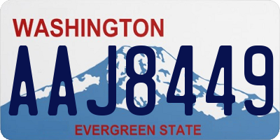 WA license plate AAJ8449