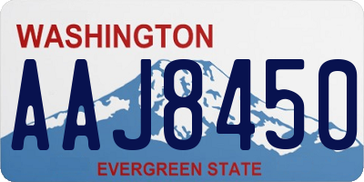 WA license plate AAJ8450