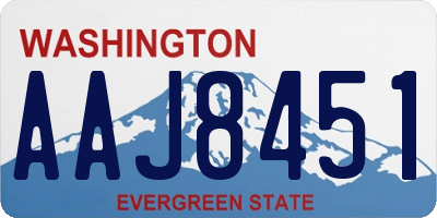 WA license plate AAJ8451