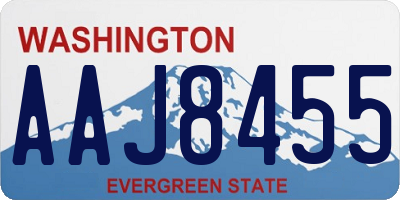 WA license plate AAJ8455