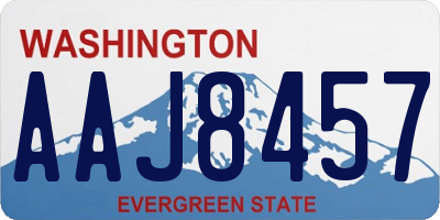 WA license plate AAJ8457