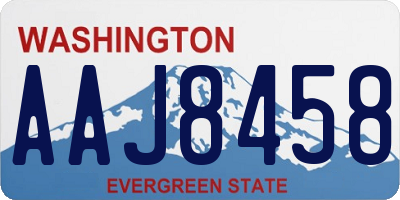 WA license plate AAJ8458