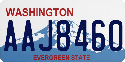 WA license plate AAJ8460
