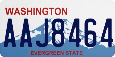 WA license plate AAJ8464