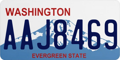 WA license plate AAJ8469