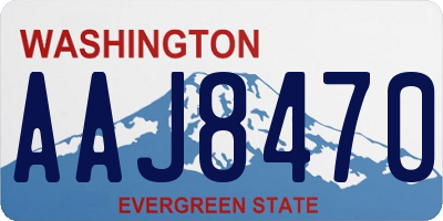 WA license plate AAJ8470