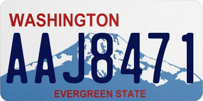 WA license plate AAJ8471