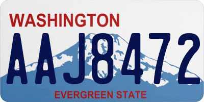 WA license plate AAJ8472