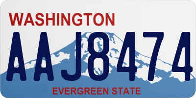 WA license plate AAJ8474