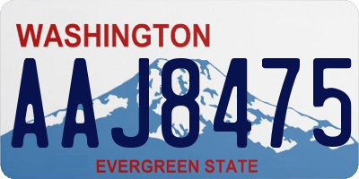 WA license plate AAJ8475