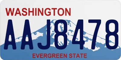 WA license plate AAJ8478