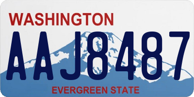 WA license plate AAJ8487