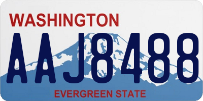 WA license plate AAJ8488