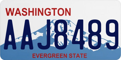 WA license plate AAJ8489