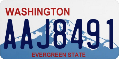 WA license plate AAJ8491