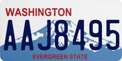 WA license plate AAJ8495