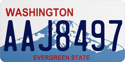 WA license plate AAJ8497