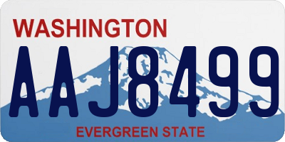 WA license plate AAJ8499