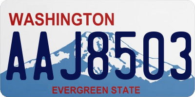 WA license plate AAJ8503