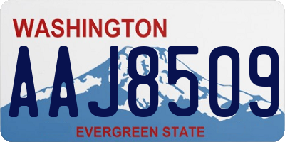 WA license plate AAJ8509