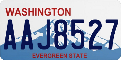 WA license plate AAJ8527