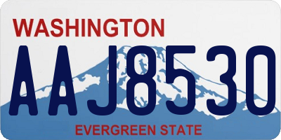 WA license plate AAJ8530