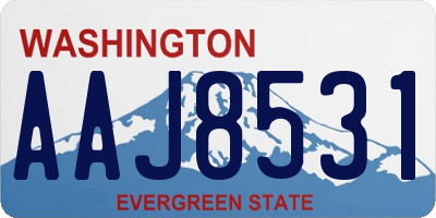 WA license plate AAJ8531