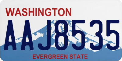 WA license plate AAJ8535