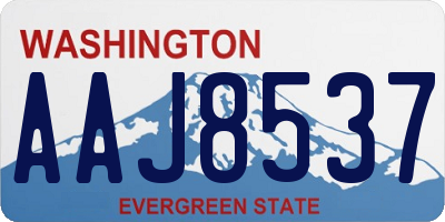 WA license plate AAJ8537