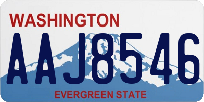 WA license plate AAJ8546