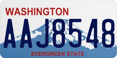 WA license plate AAJ8548