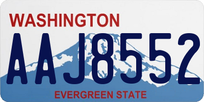 WA license plate AAJ8552