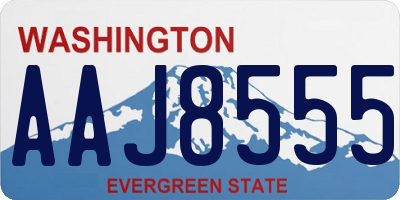 WA license plate AAJ8555