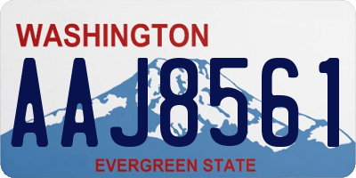 WA license plate AAJ8561