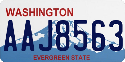 WA license plate AAJ8563