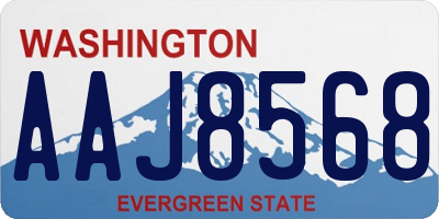 WA license plate AAJ8568