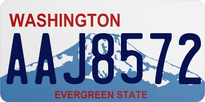 WA license plate AAJ8572