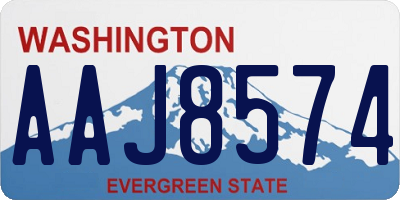 WA license plate AAJ8574