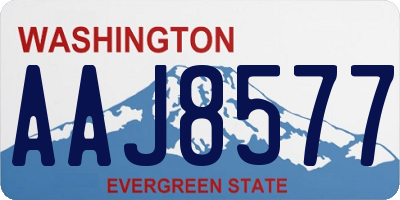 WA license plate AAJ8577