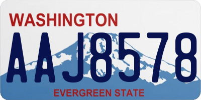 WA license plate AAJ8578