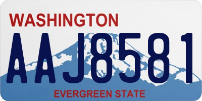 WA license plate AAJ8581