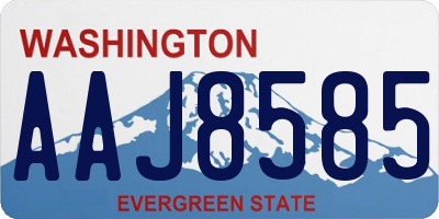 WA license plate AAJ8585