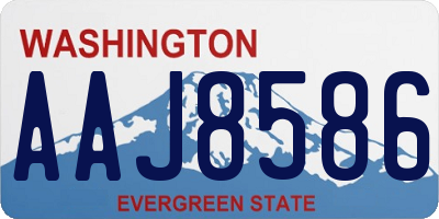 WA license plate AAJ8586