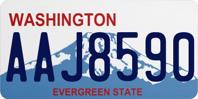 WA license plate AAJ8590