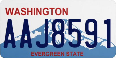 WA license plate AAJ8591
