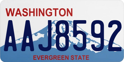 WA license plate AAJ8592