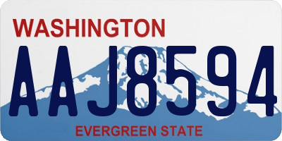 WA license plate AAJ8594