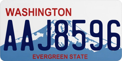 WA license plate AAJ8596