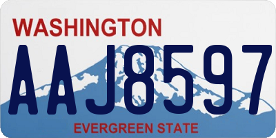 WA license plate AAJ8597